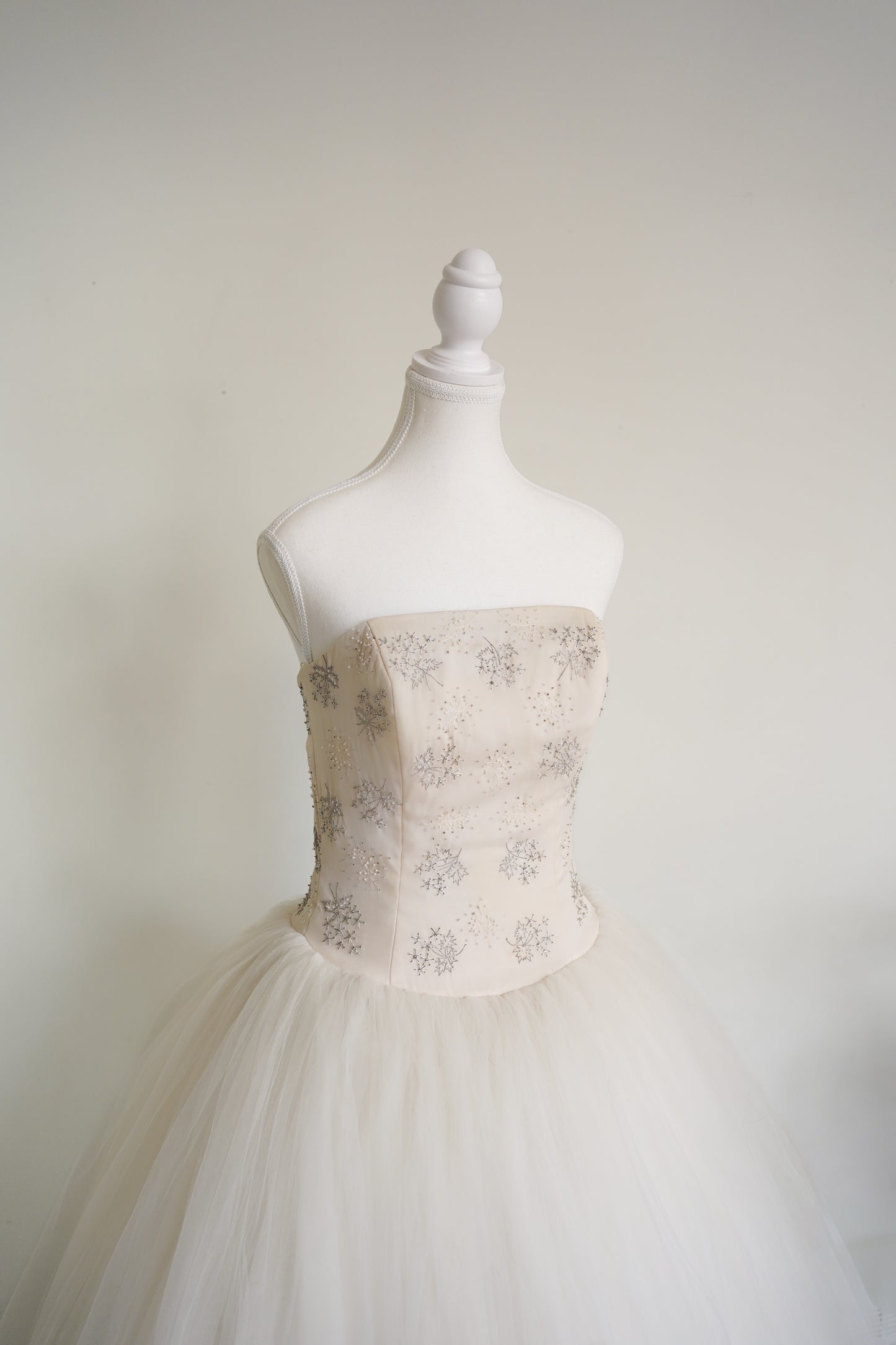 Monique Lhuillier Tulle Beaded Ball Gown