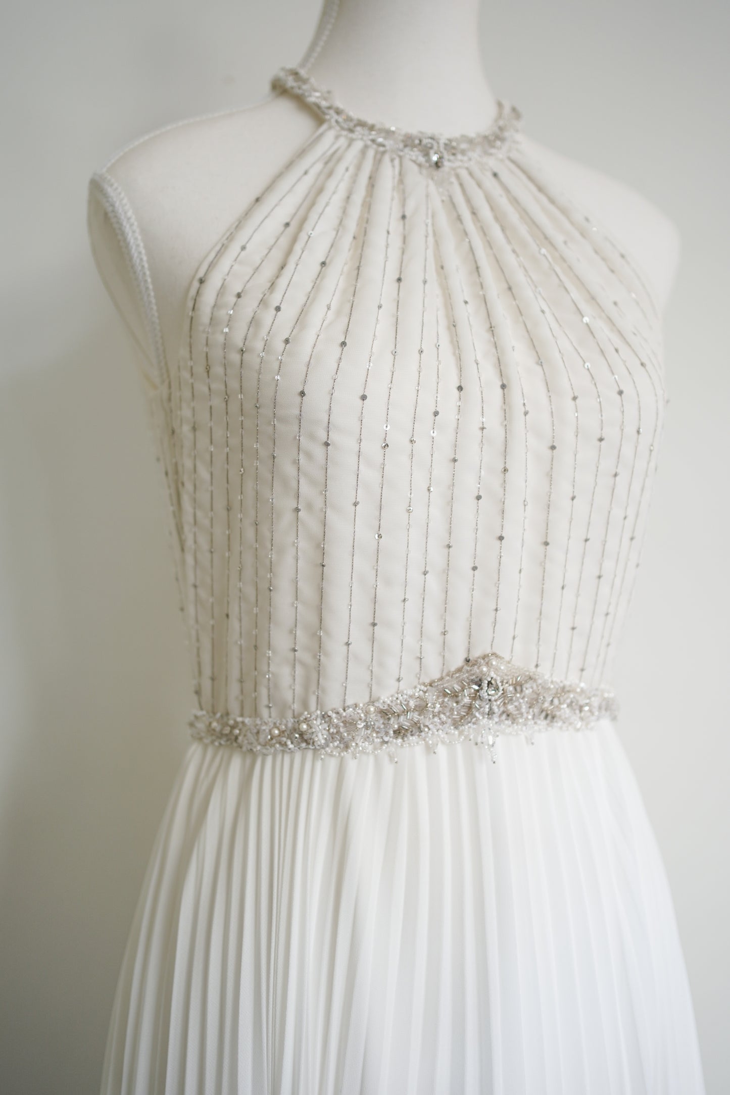 Escada Beaded Ivory Gown