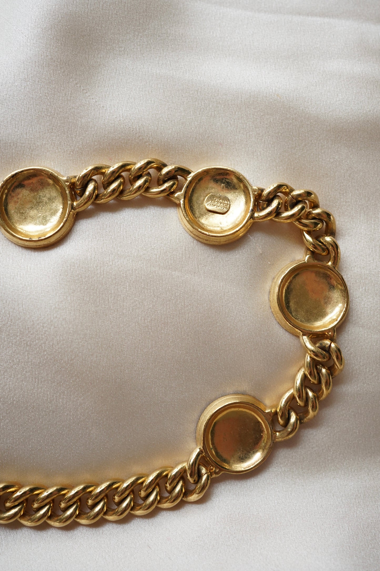 Gianni Versace Gold Medusa Medallion Collar Necklace