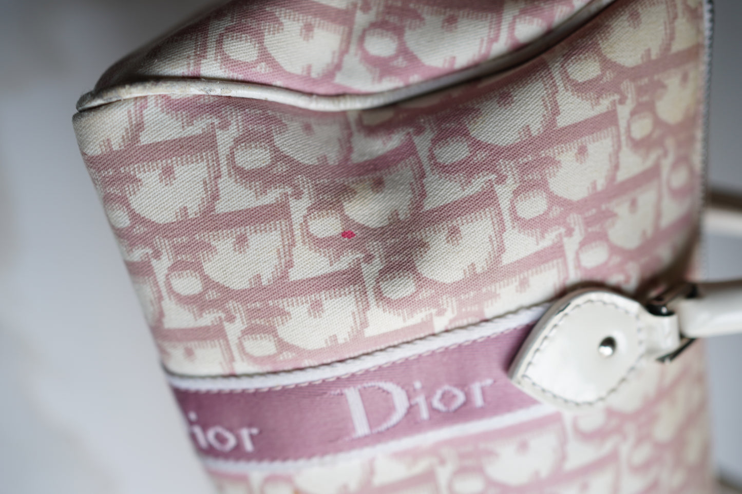 Vintage Pink Dior Trotter Boston Bag