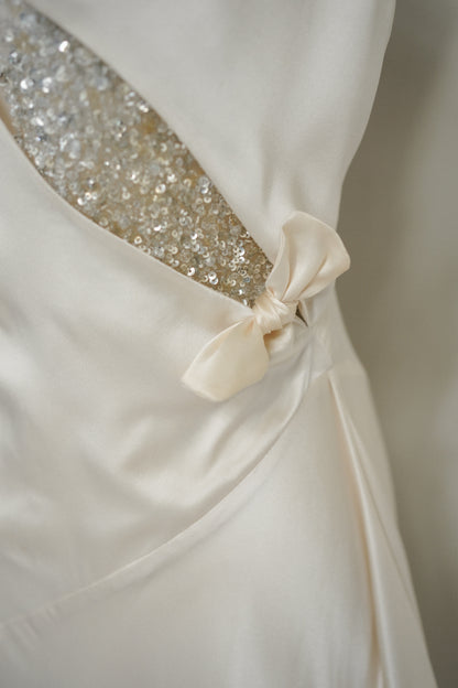 Vintage Est. 2002 Valentino Silk Beaded Gown