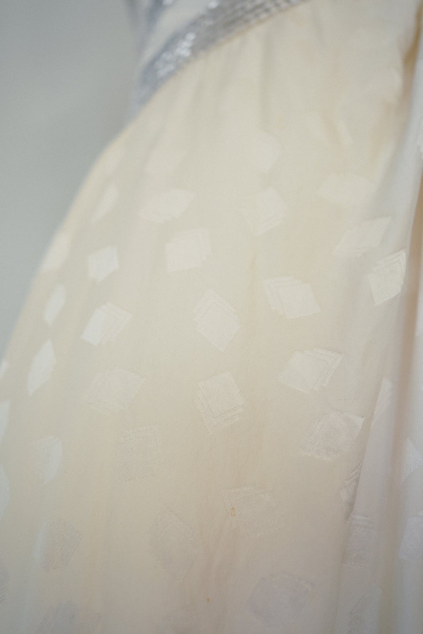 Bob Mackie Grecian Ivory Beaded Gown