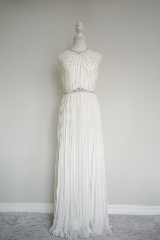 Escada Beaded Ivory Gown