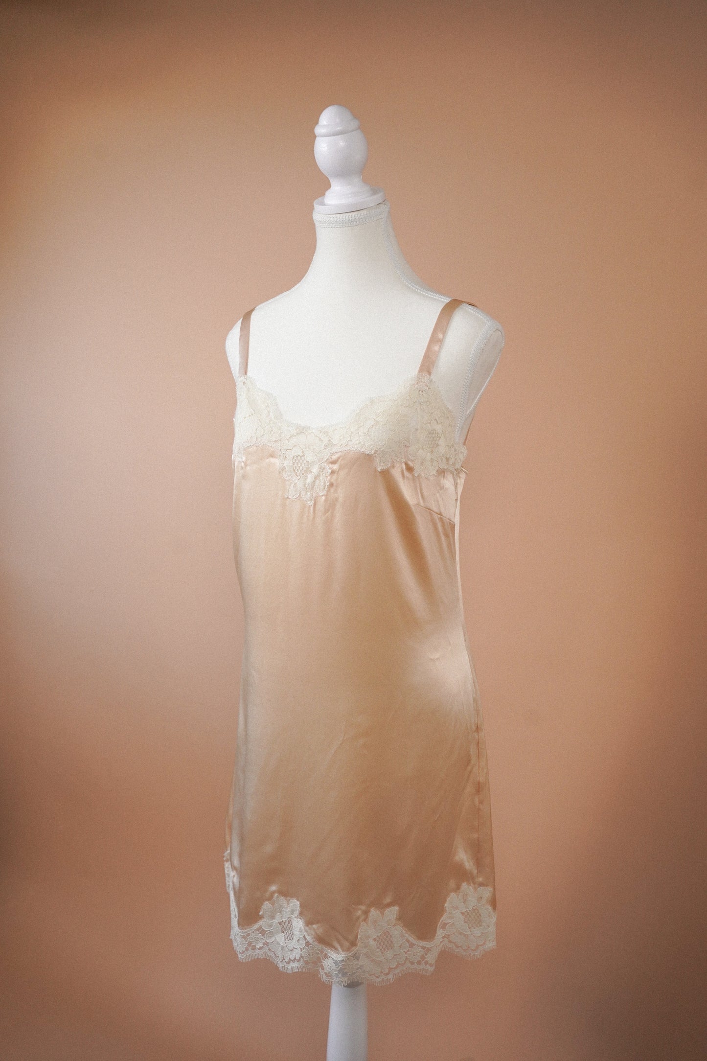 Dolce & Gabbana Champagne Silk Slip (M)
