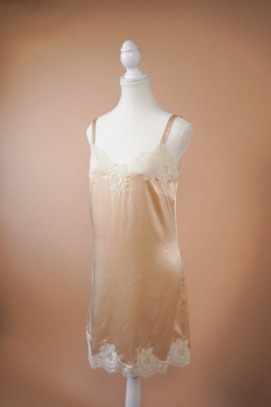 Dolce & Gabbana Champagne Silk Slip (M)