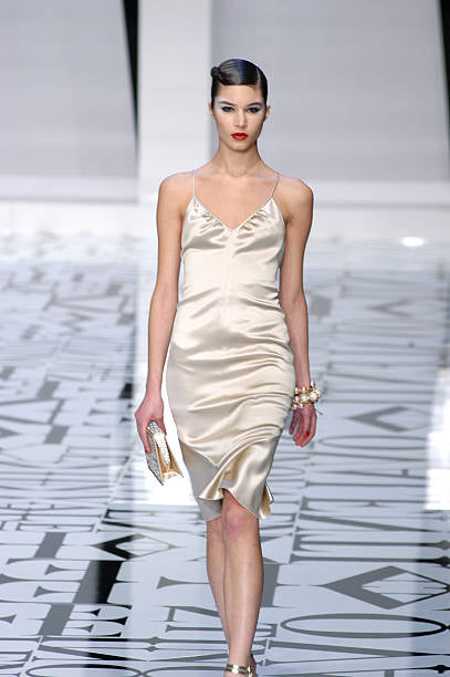 Valentino FW 2004 Runway Silk Beaded Slip Dress (S-M)