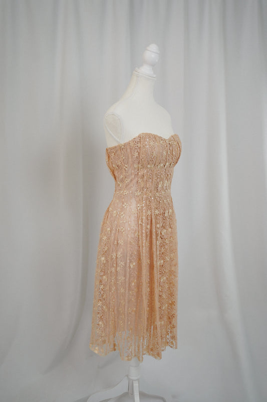 Blumarine by Anna Molinari Floral Dress — Angled view of the floral dress