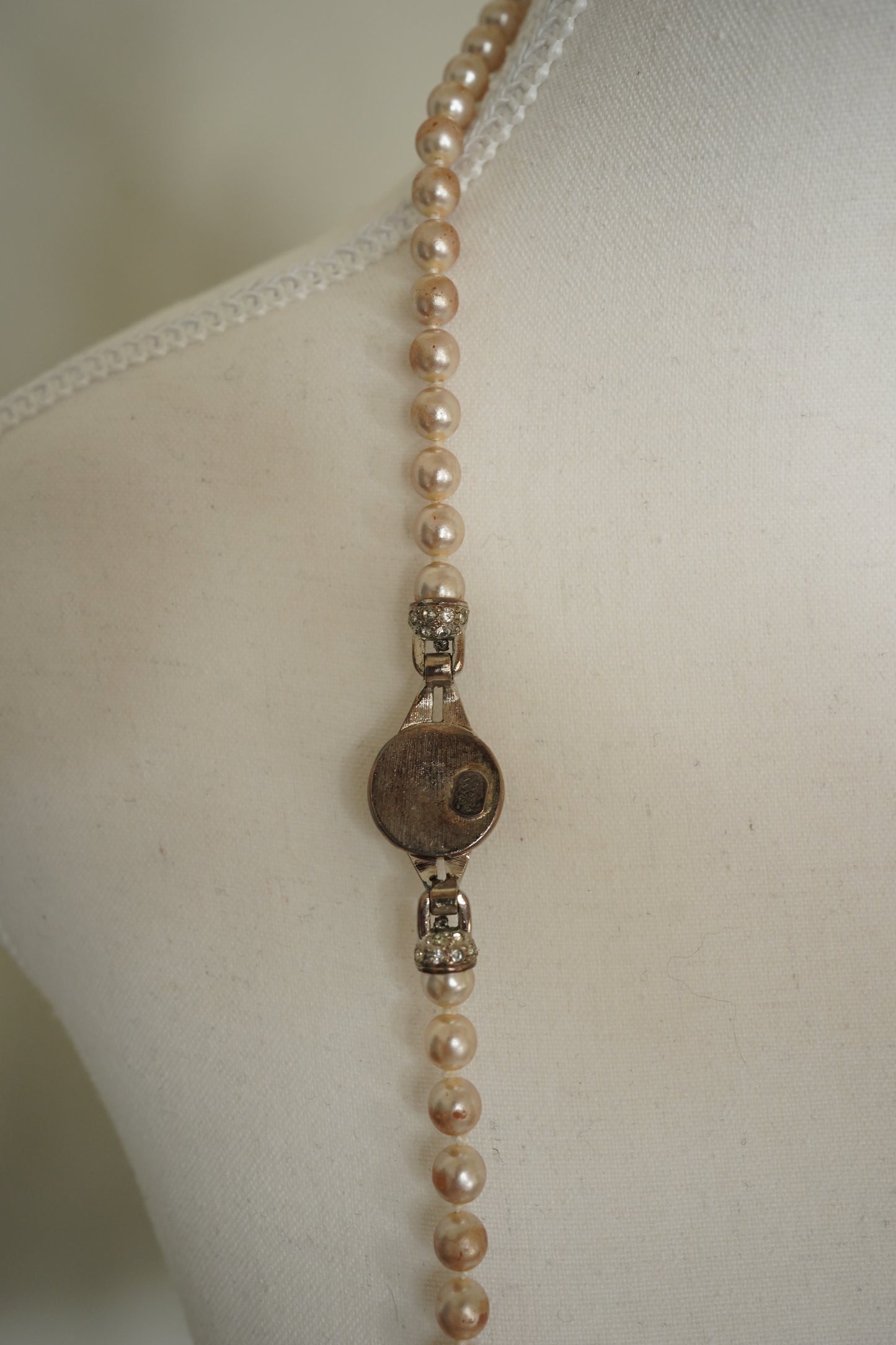 Gianni Versace Faux Pearl and Crystal Medusa Necklace