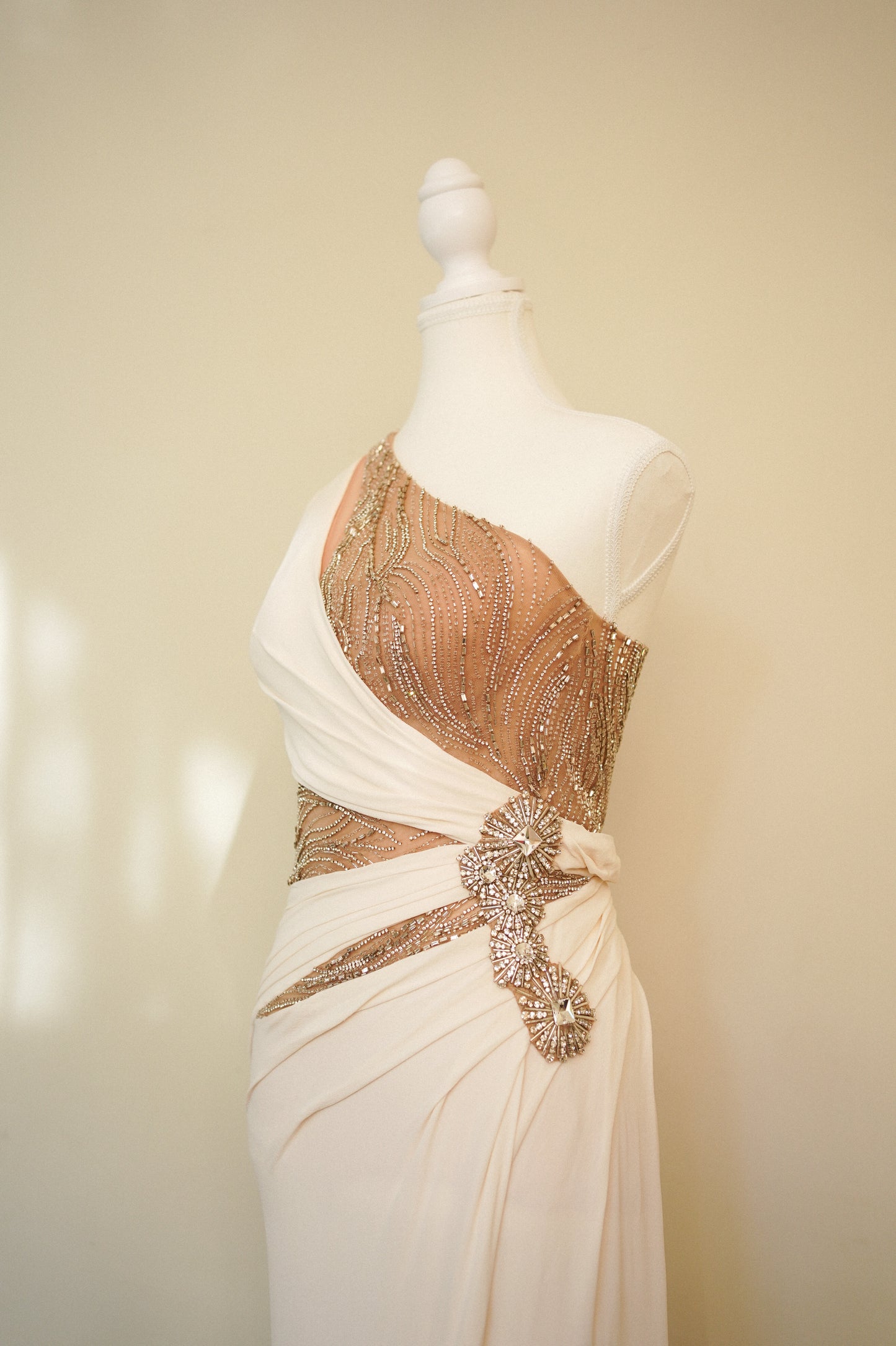 Versace Crystal One-Shoulder Gown - As seen on Naomi Campbell