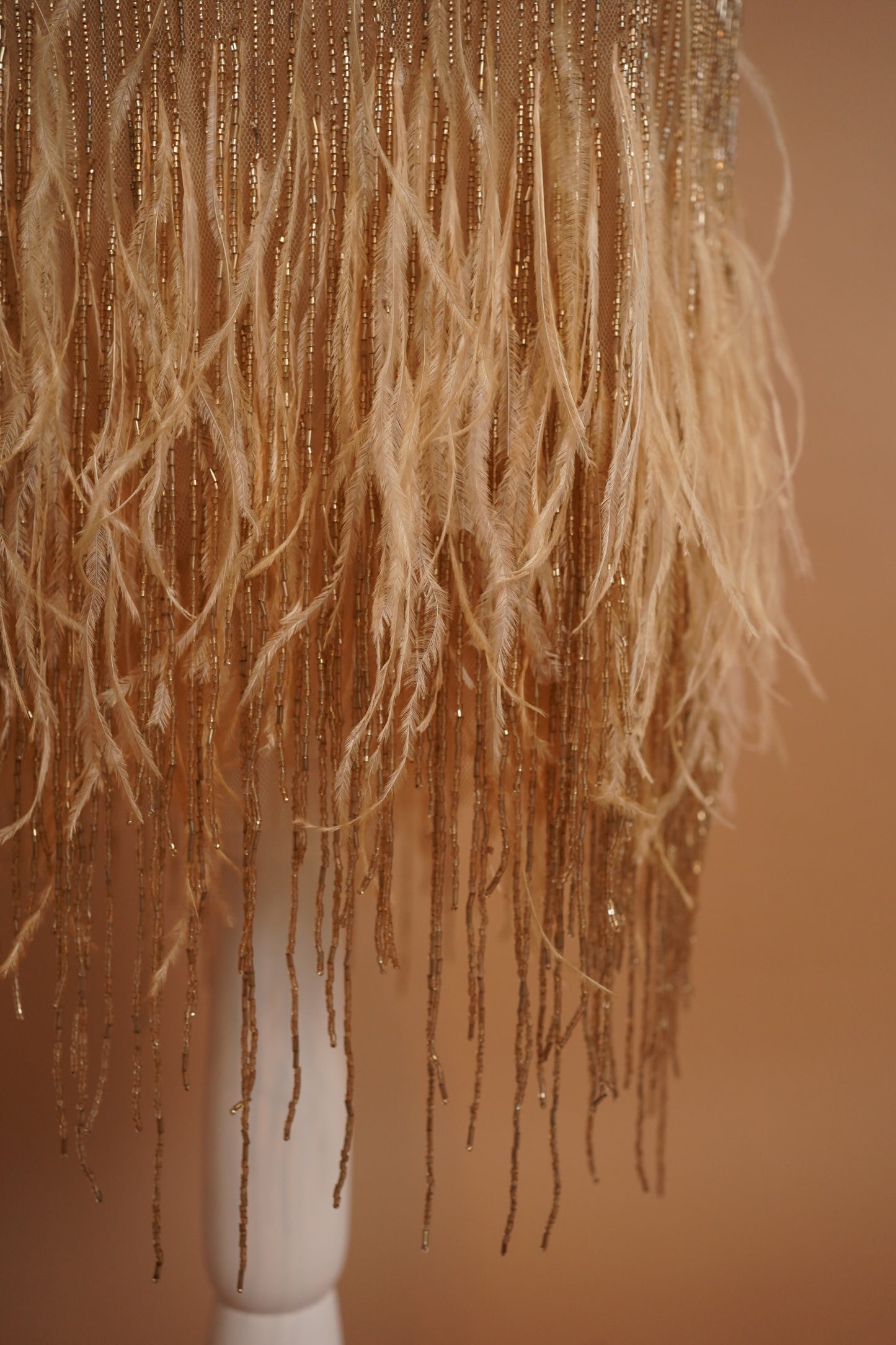 Roberto Cavalli Beaded Feather Dress (M-L)