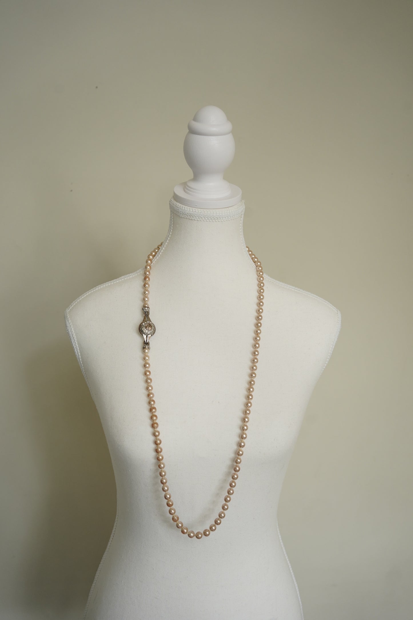 Gianni Versace Faux Pearl and Crystal Medusa Necklace