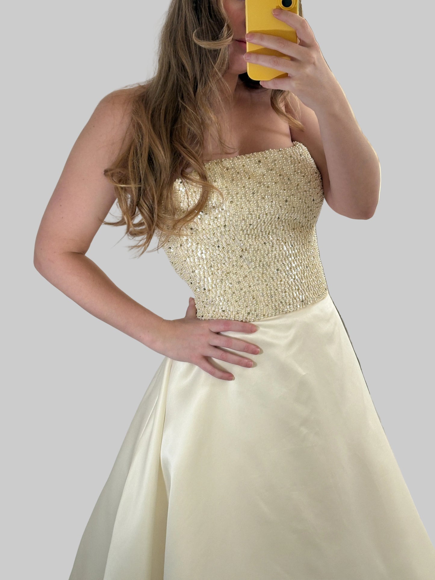 Vintage Vera Wang Beaded Silk Wedding Gown