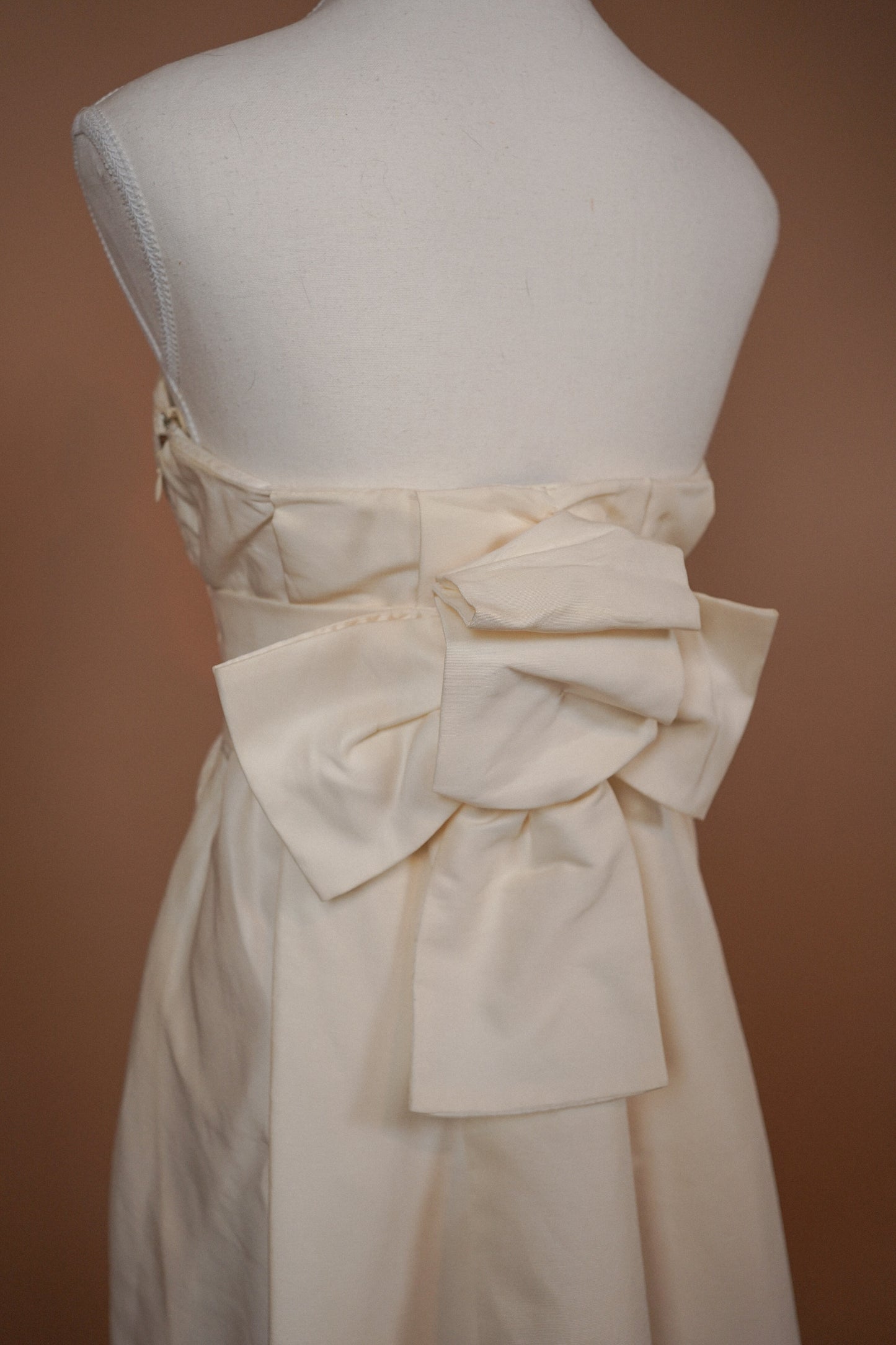 La Perla “Alice” Strapless Lace & Silk Bow Dress (M-L)