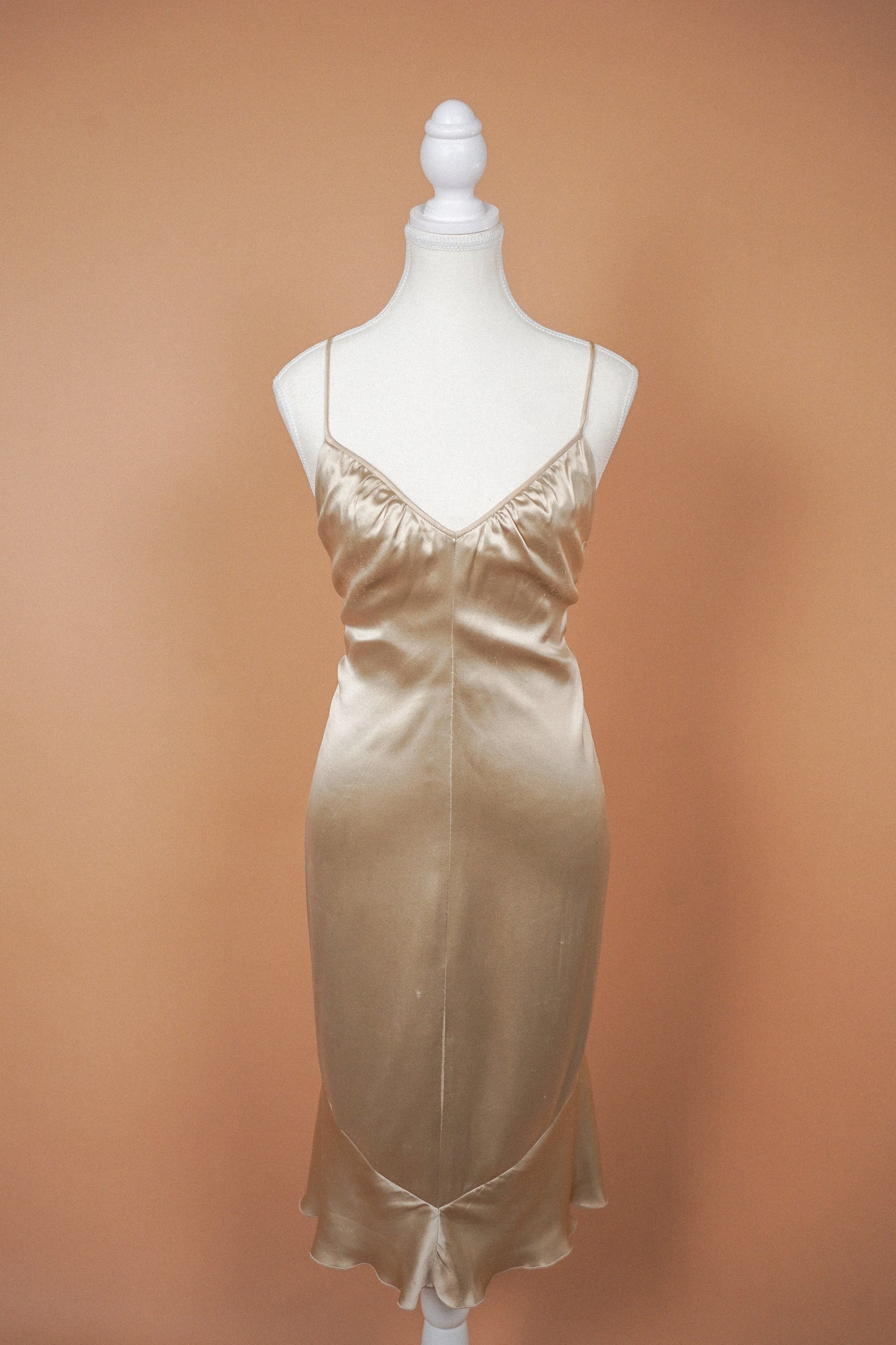 Valentino FW 2004 Runway Silk Beaded Slip Dress (S-M)