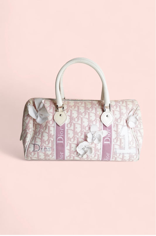Vintage Pink Dior Trotter Boston Bag