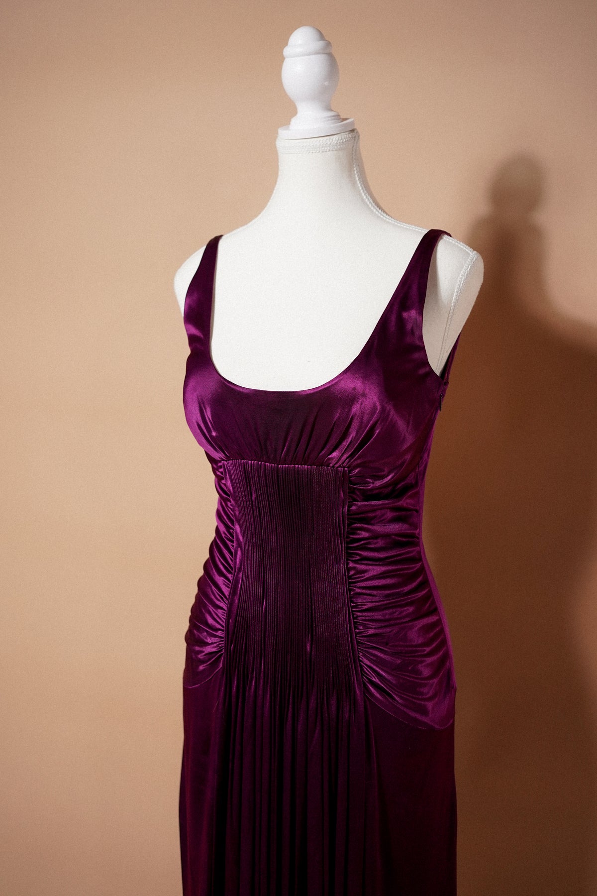 Versace FW 2006 Runway  Plum Pleated Dress
