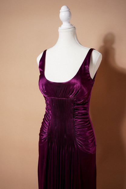 Versace FW 2006 Runway  Plum Pleated Dress