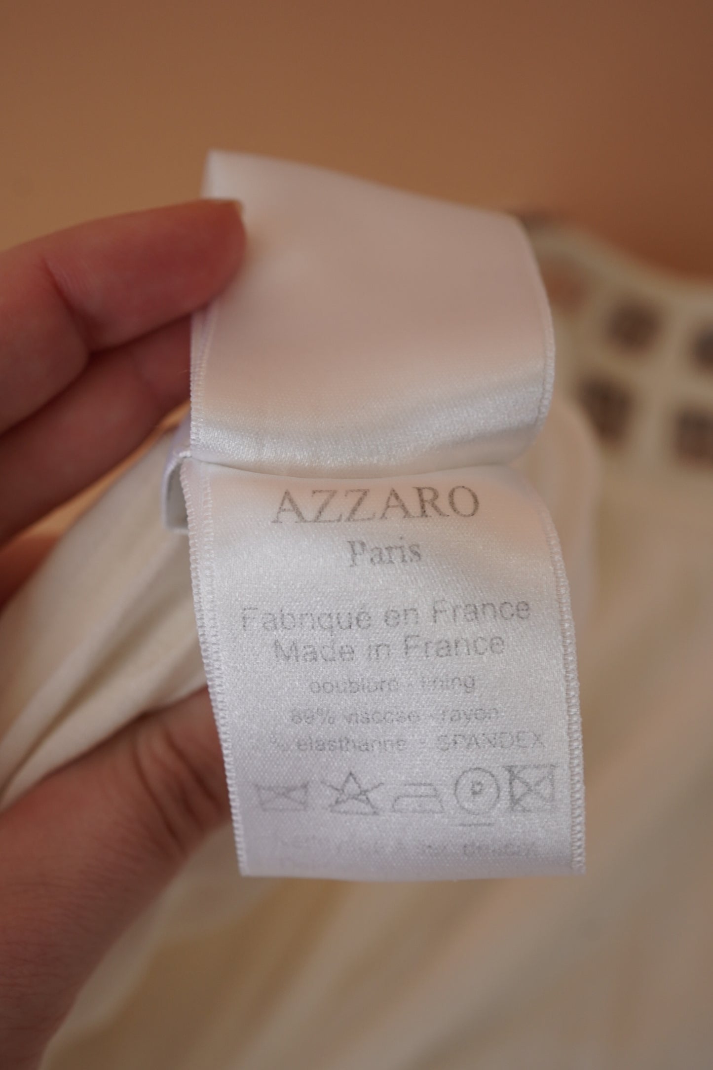 Azzaro White Crystal Gown (S-M)