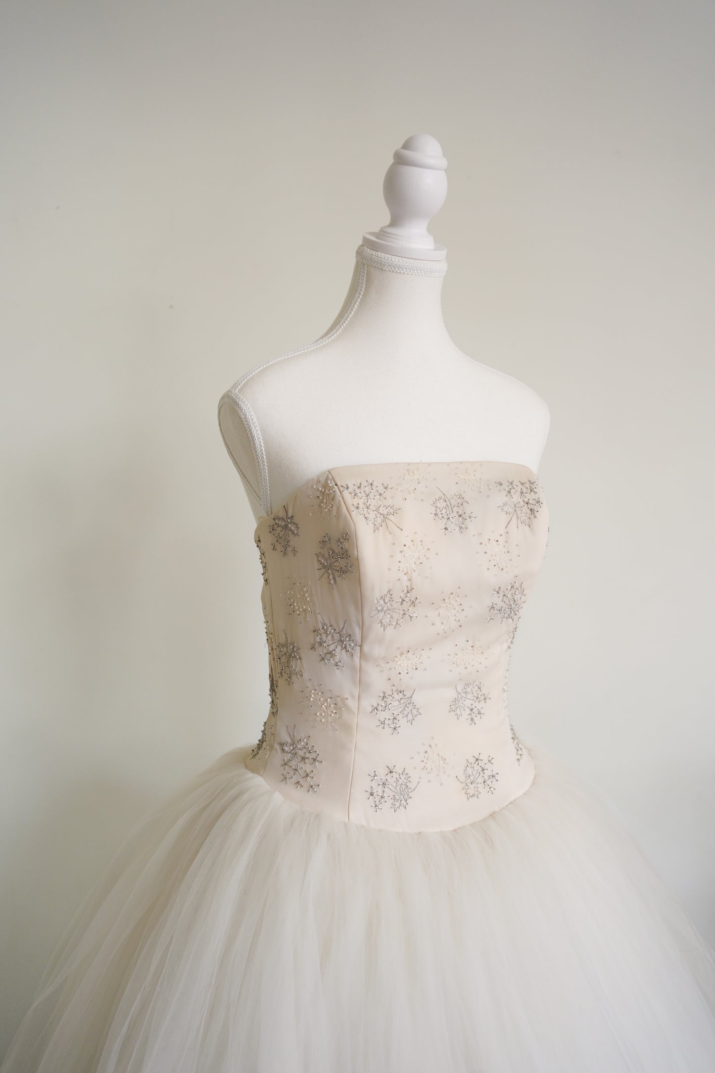 Monique Lhuillier Tulle Beaded Ball Gown