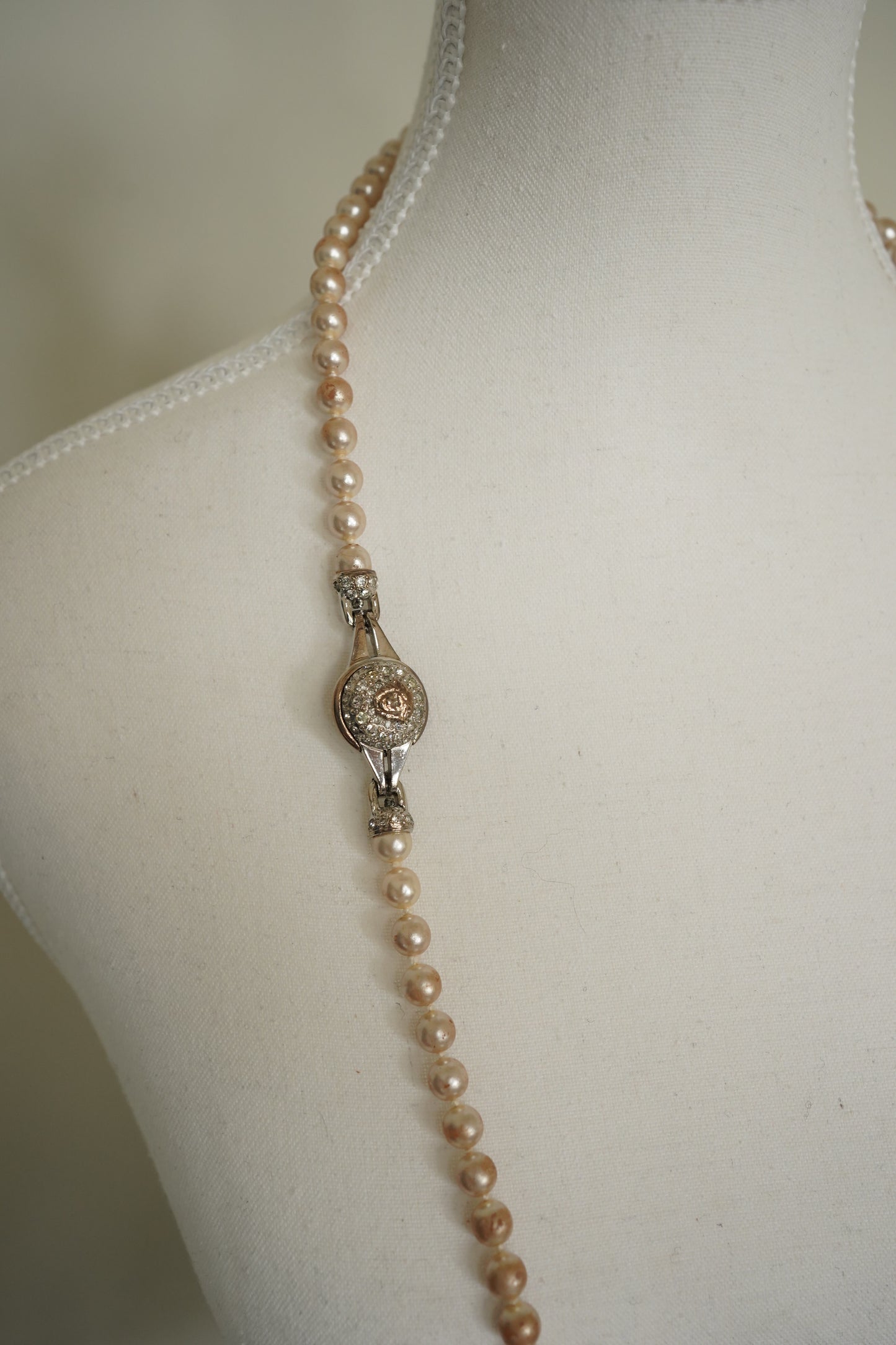 Gianni Versace Faux Pearl and Crystal Medusa Necklace