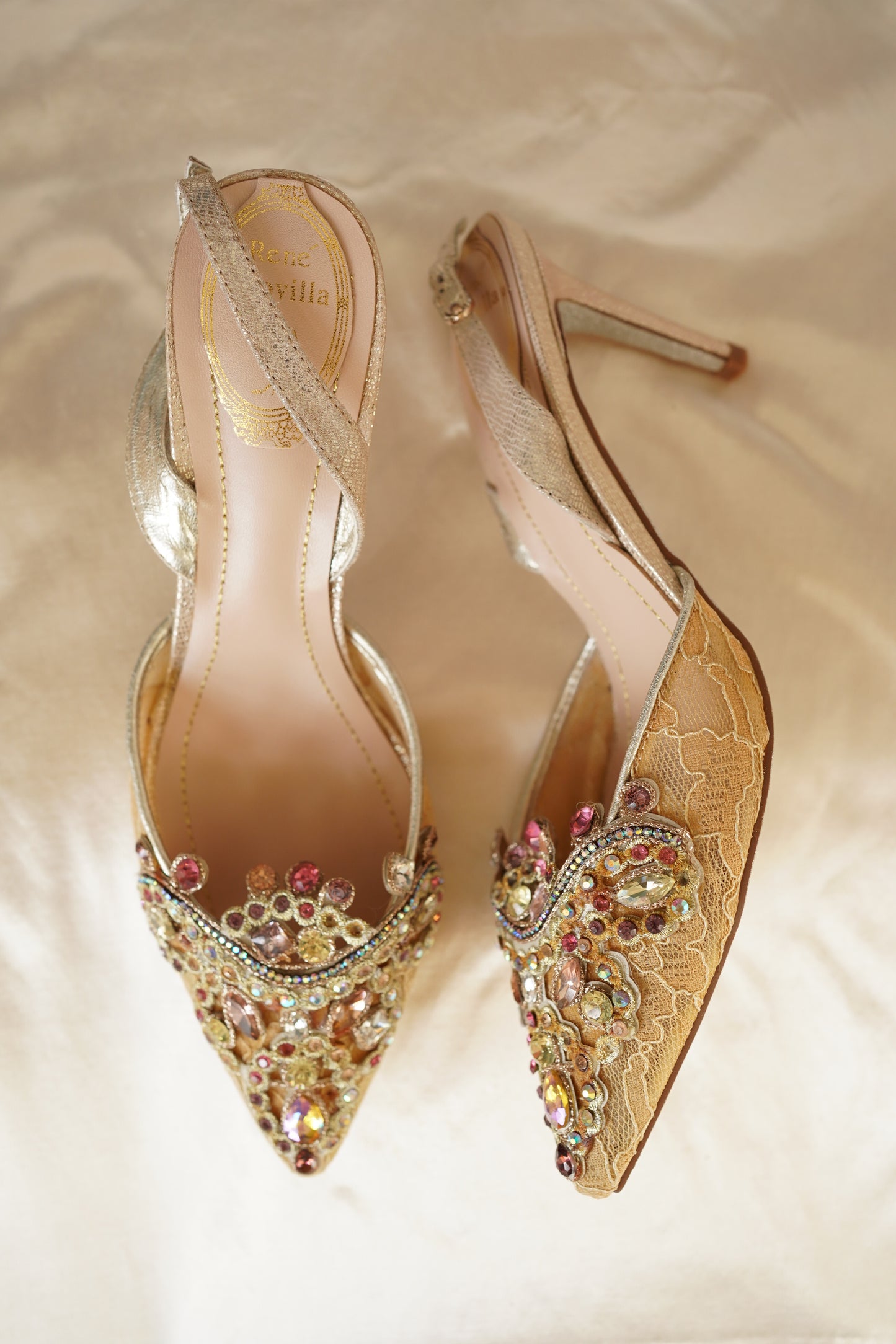 René Caovilla Vintage Crystal Heels