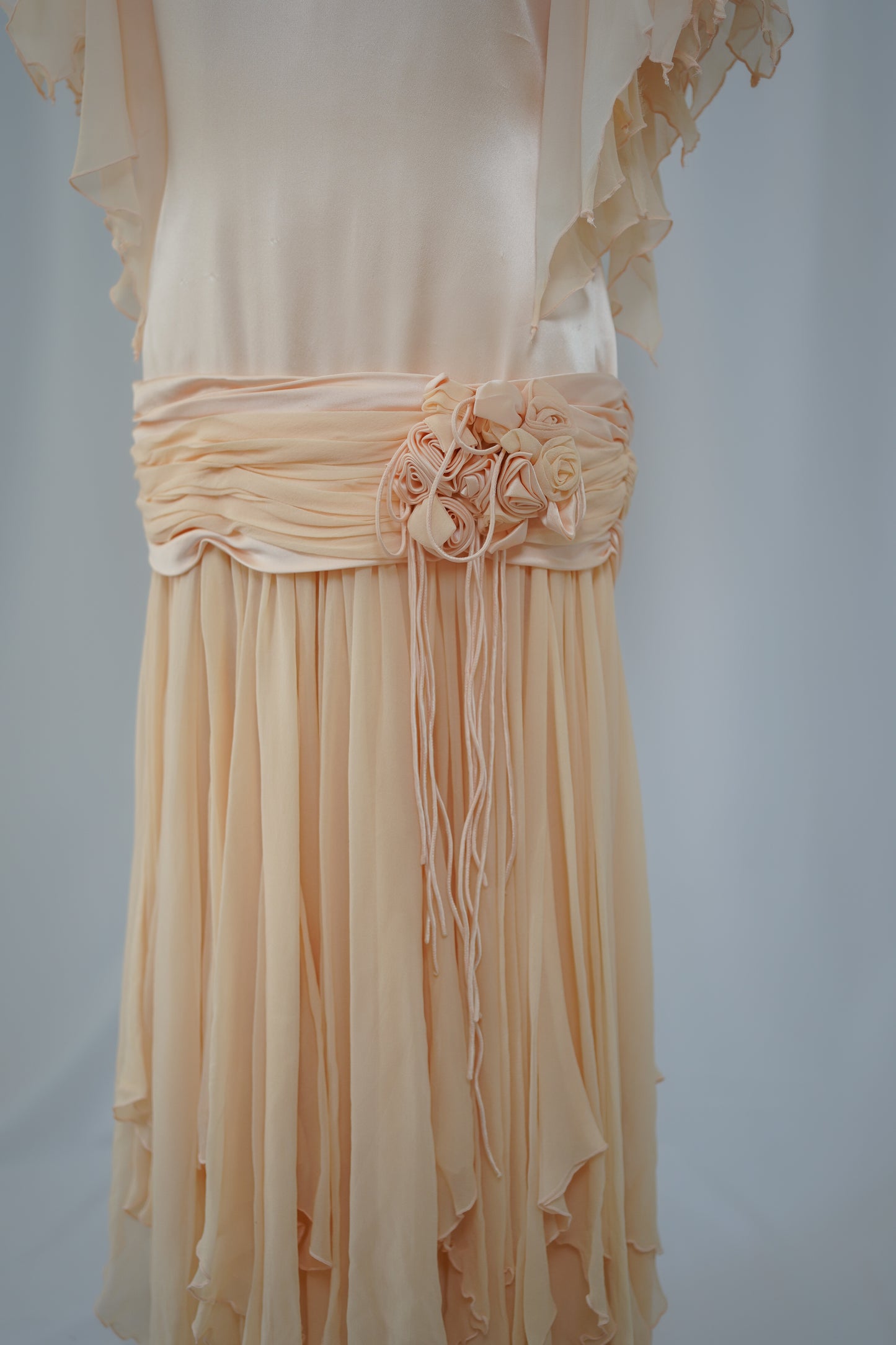 Peach Vintage Silk Dress