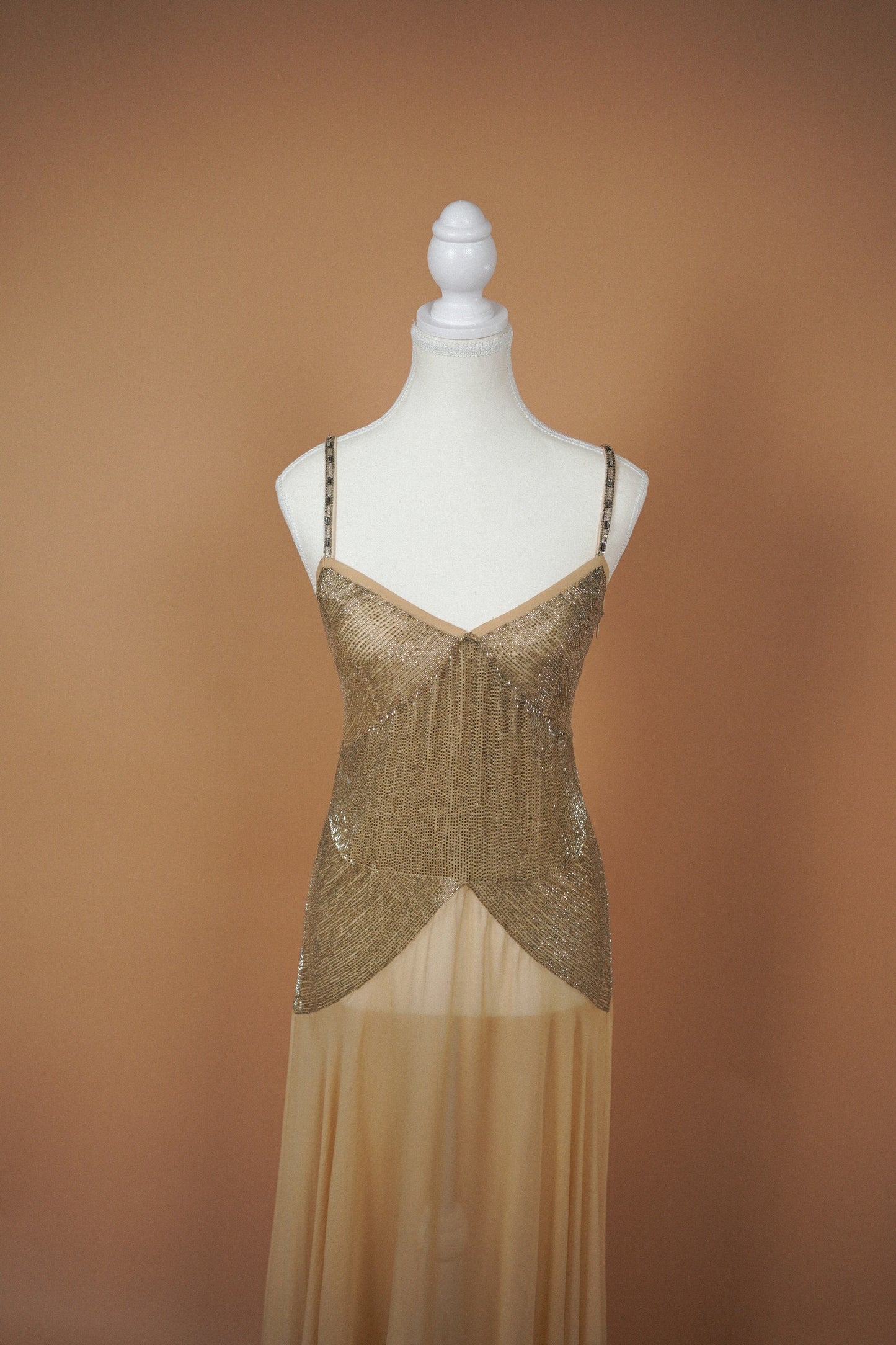 Chloé FW 2005 Champagne Silk Gown (S)